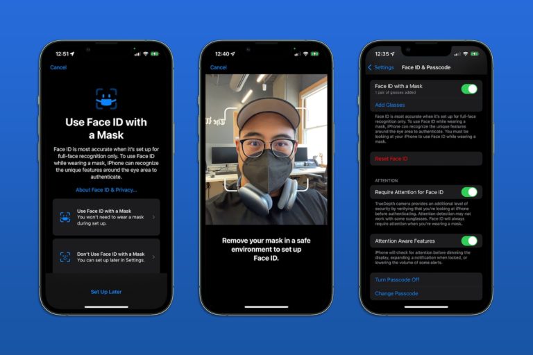 Apple’s latest iOS update lets you use Face ID while wearing a mask