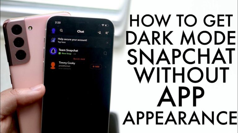 How To Get Dark Mode On Snapchat Without App Appearance?